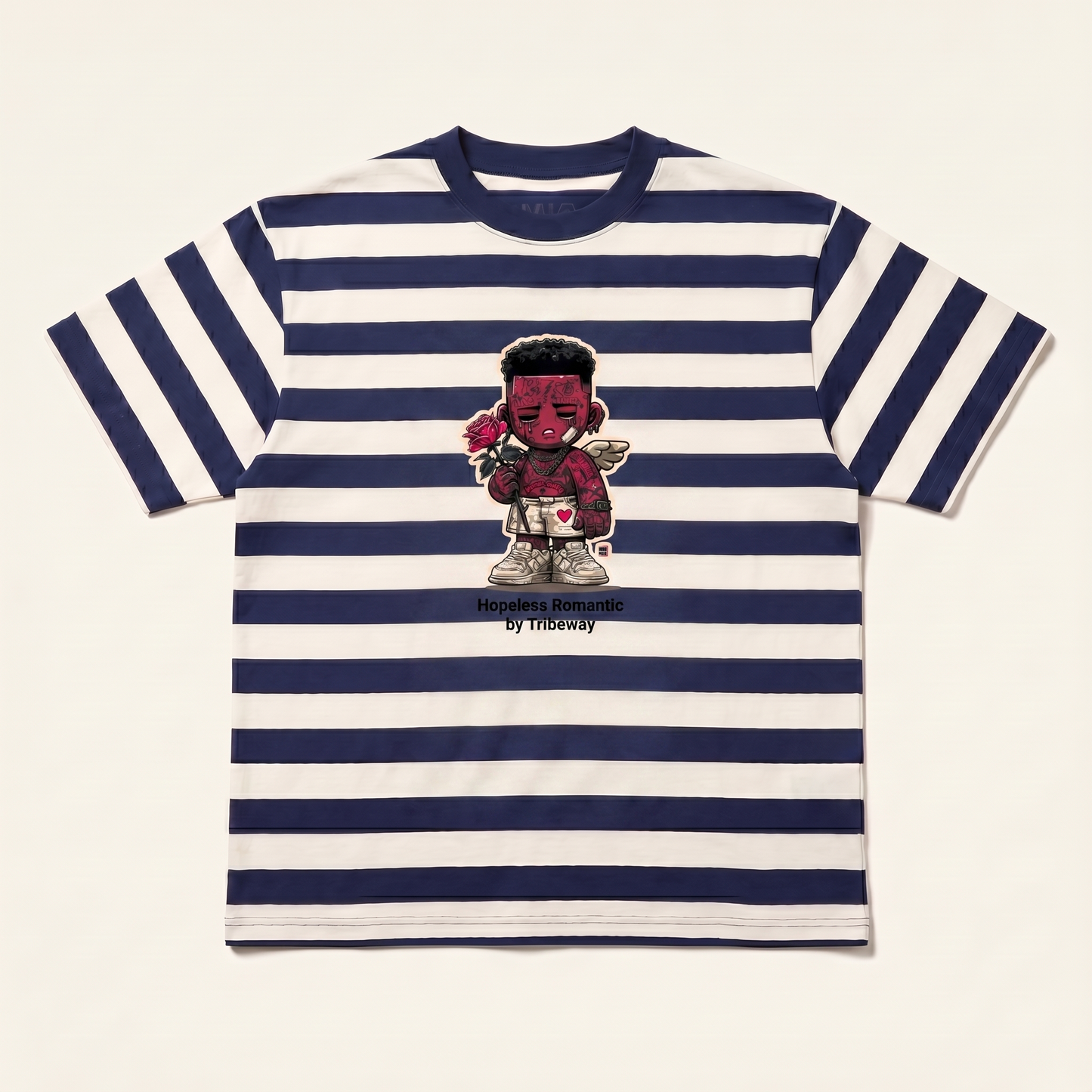 HOPELESS ROMANTIC striped tee