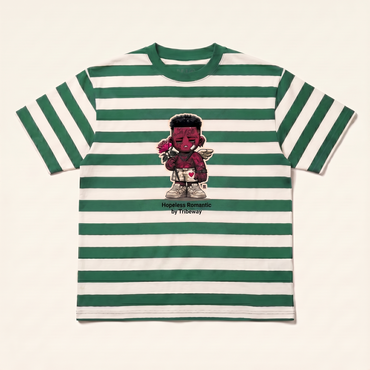 HOPELESS ROMANTIC striped tee