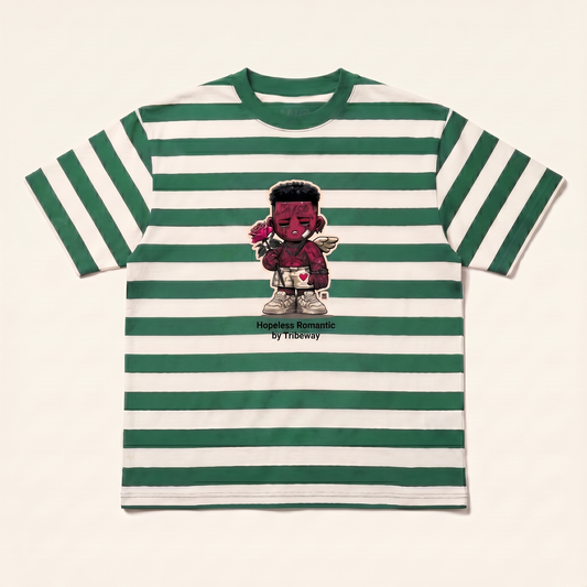 HOPELESS ROMANTIC striped tee